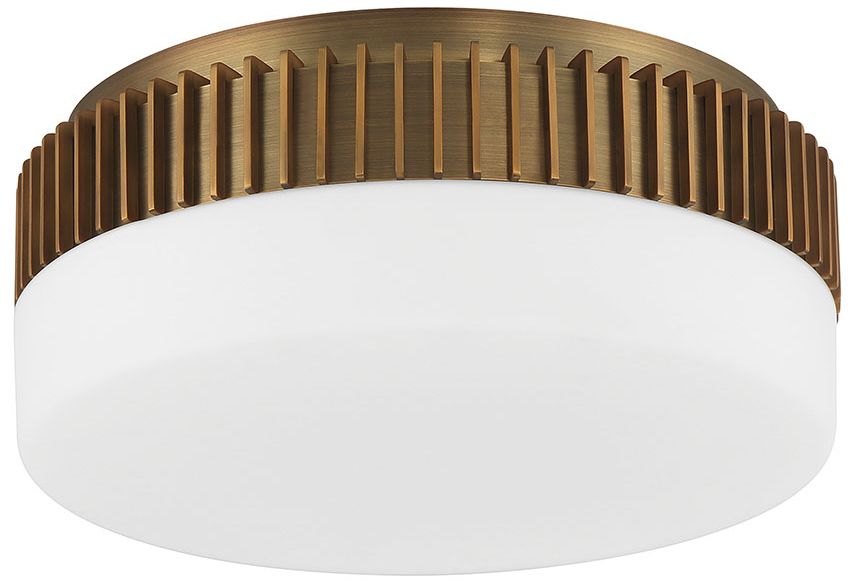 Image 5 Eurofase Purgos 12" Integrated LED Flush Mount in Antique Brass more views