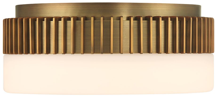 Eurofase Purgos 12" Integrated LED Flush Mount in Antique Brass