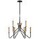 Eurofase Rado 24 3/4" Wide Black 9-Light 2-Tier Chandelier