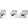 Eurofase Rain Glass 20 3/4"W 3-Light Chrome Bath Light