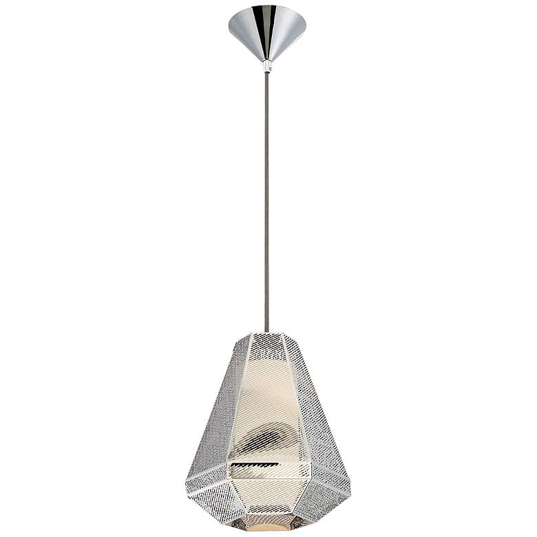 Image 2 Eurofase Recinto 9" Wide Chrome Mini Pendant more views