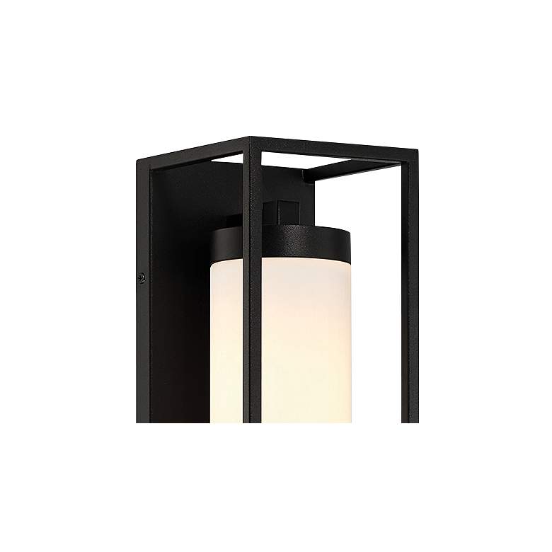 Image 2 Eurofase Ren 16 1/2 inch High Black Outdoor Lantern Wall Light more views