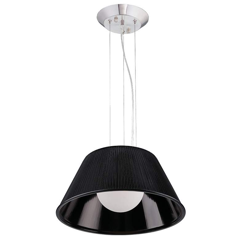 Image 1 Eurofase Ribo 9 In. x 19.50 In. Pendant in Chrome/Black