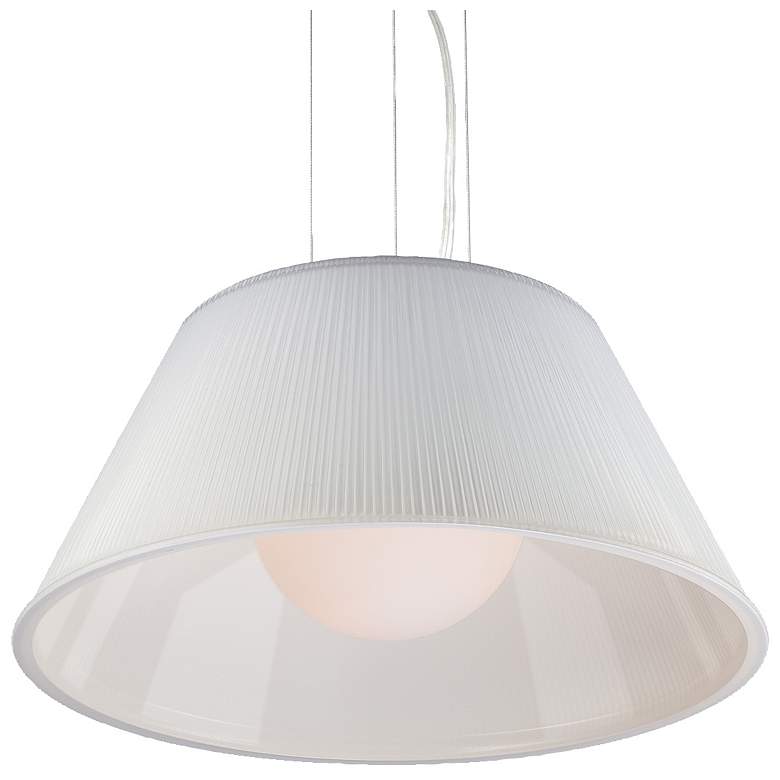 Image 1 Eurofase Ribo 9 In. x 19.50 In. Pendant in Chrome/White