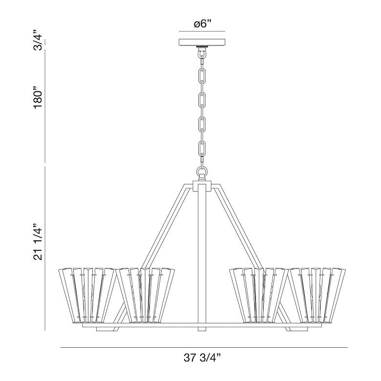 Image 4 Eurofase Ricca 21.25 In. x 37.75 In. Chandelier in Chrome more views