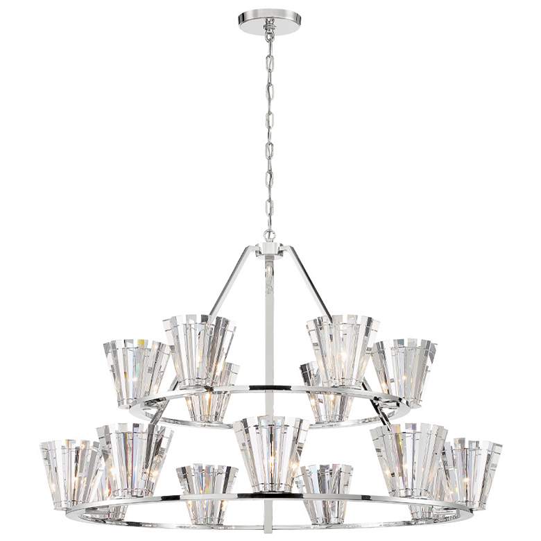Image 1 Eurofase Ricca 33 In. x 50.50 In. Chandelier in Chrome