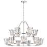 1_Eurofase Ricca 33 In. x 50.50 In. Chandelier in Chrome