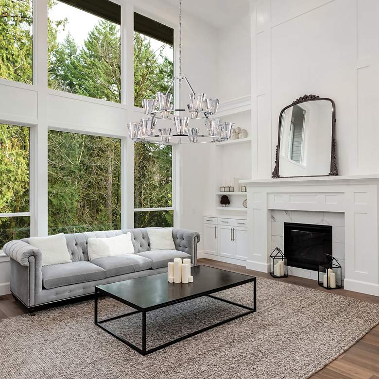 Image 3 Eurofase Ricca 33 In. x 50.50 In. Chandelier in Chrome more views