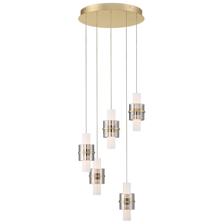 Image 1 Eurofase Rola 10 Light 17.75" Pendant in Brushed Gold