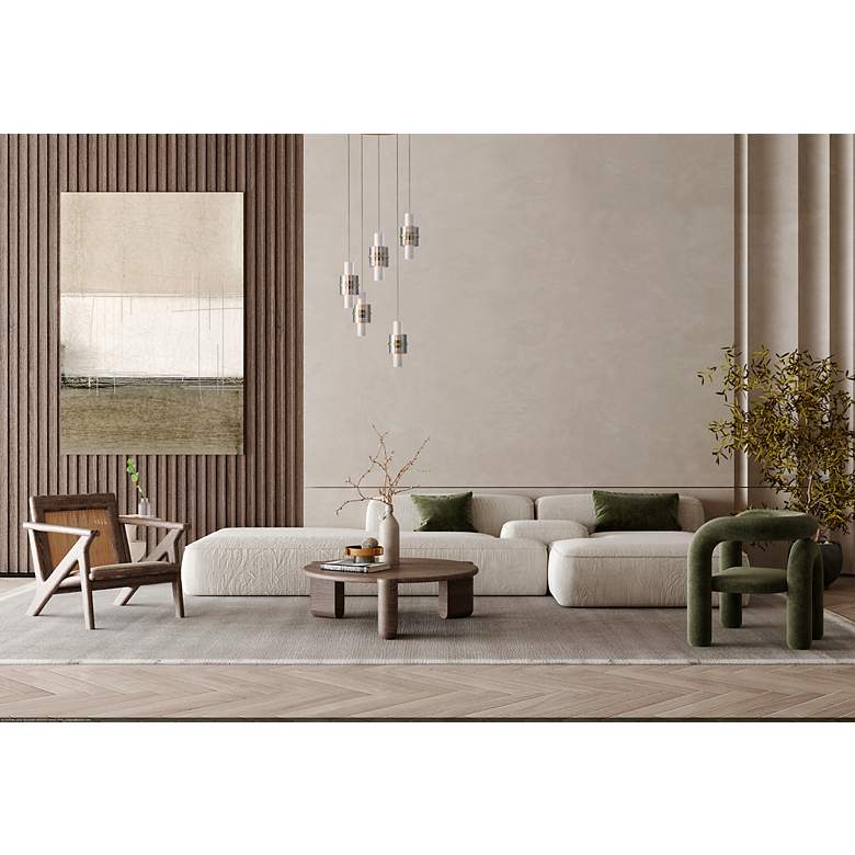 Image 2 Eurofase Rola 10 Light 17.75" Pendant in Brushed Gold more views