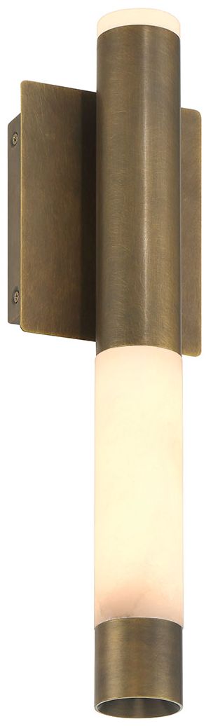 Image 5 Eurofase Ronda 16" Integrated LED Outdoor Wall Sconce in Weathered Brass more views