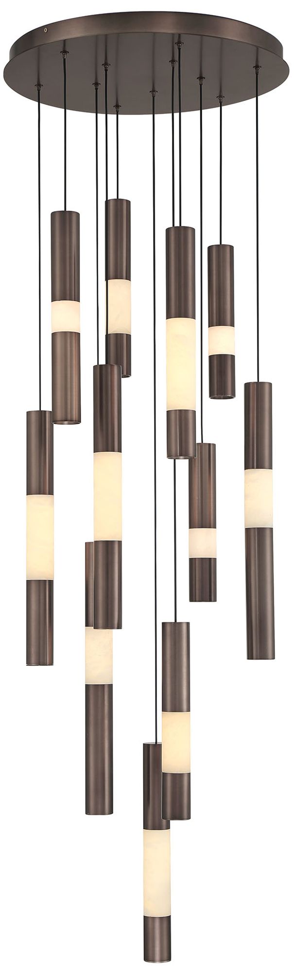 Eurofase Ronda 20" Integrated LED Multi Drop Chandelier - Harlow Bronze