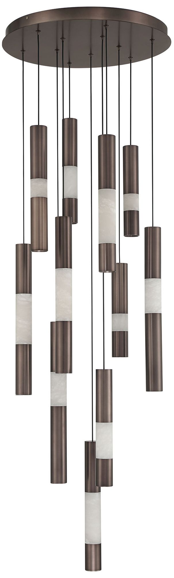Image 2 Eurofase Ronda 20" Integrated LED Multi Drop Chandelier - Harlow Bronze more views