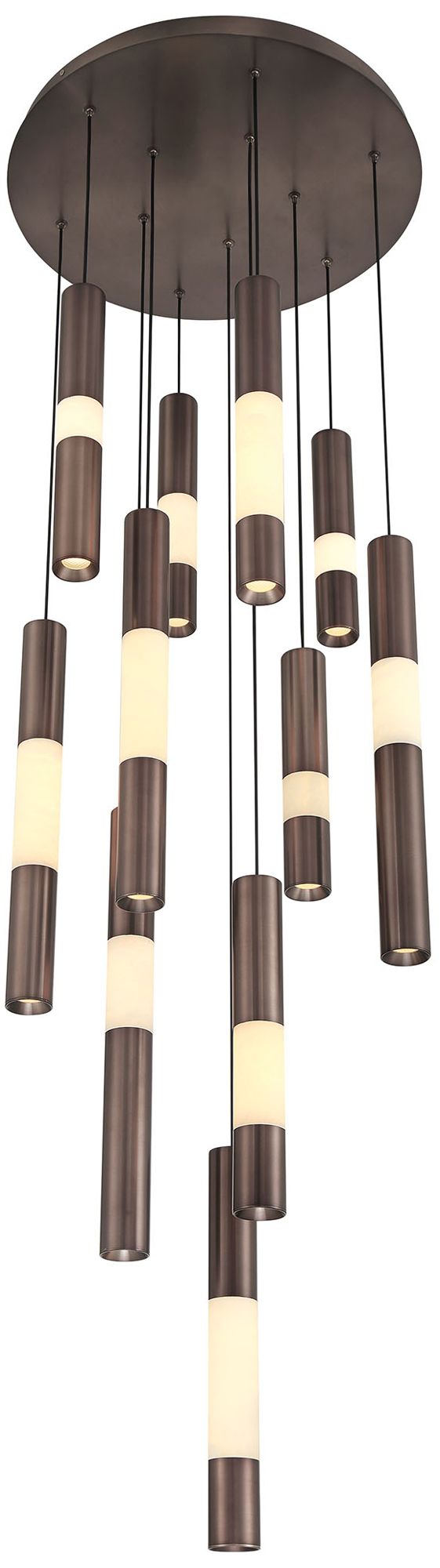 Image 3 Eurofase Ronda 20" Integrated LED Multi Drop Chandelier - Harlow Bronze more views