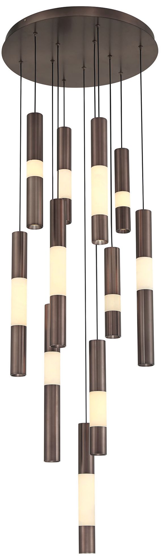 Image 4 Eurofase Ronda 20" Integrated LED Multi Drop Chandelier - Harlow Bronze more views