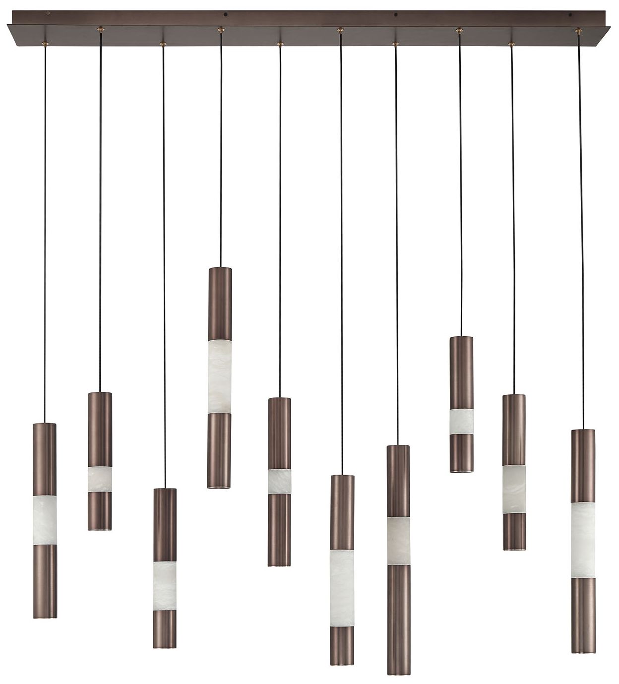 Image 2 Eurofase Ronda 50" Integrated LED Linear Chandelier, Harlow Bronze more views
