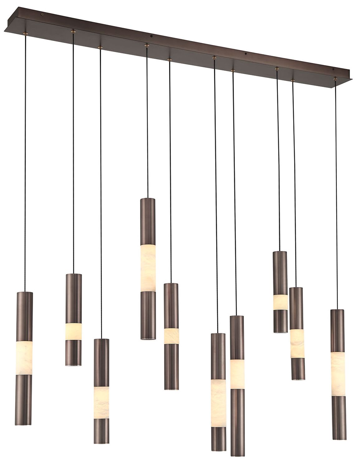 Image 3 Eurofase Ronda 50" Integrated LED Linear Chandelier, Harlow Bronze more views
