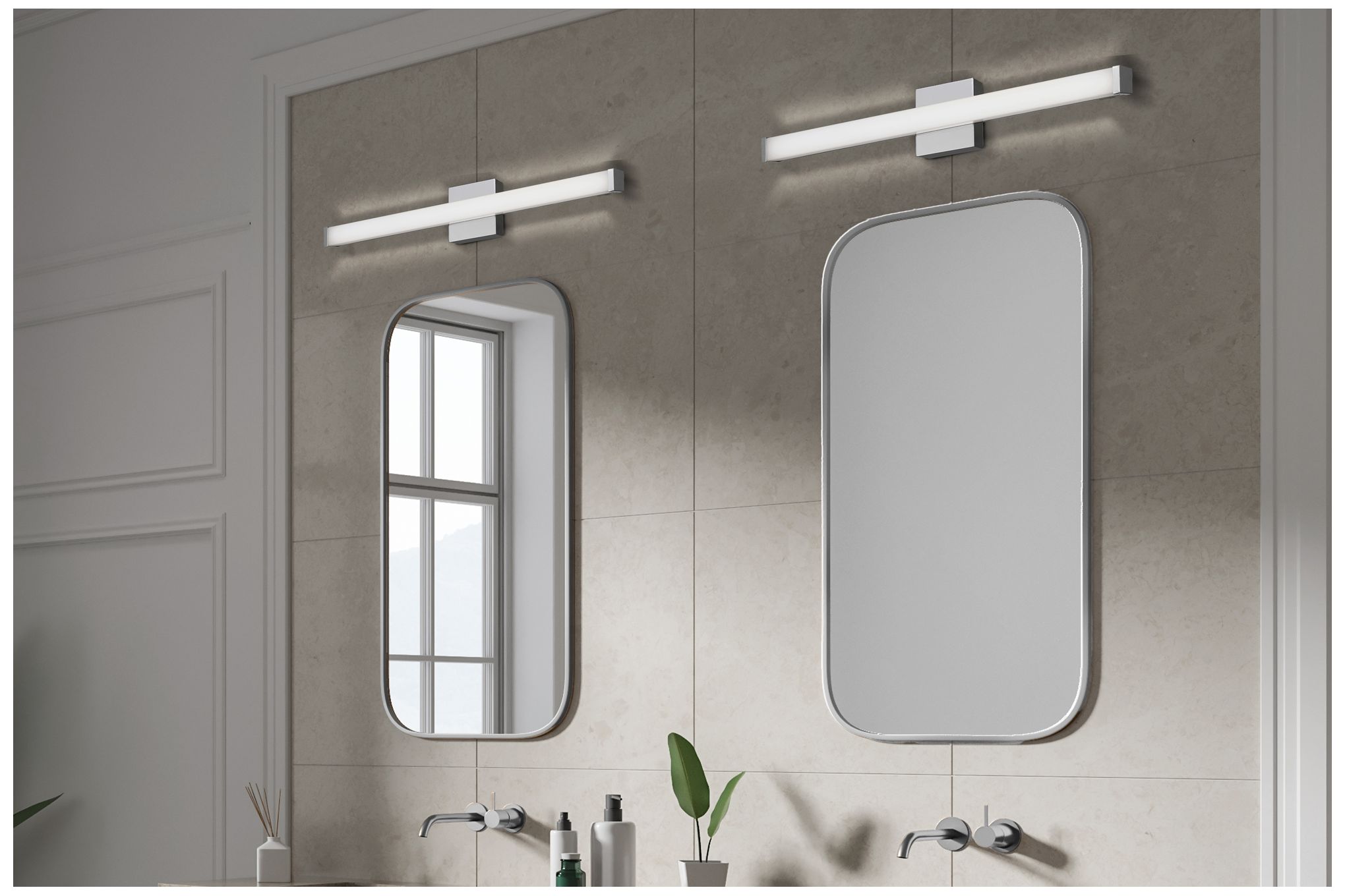 Image 5 Eurofase Ronning 30 inch Square Vanity Light in Chrome more views
