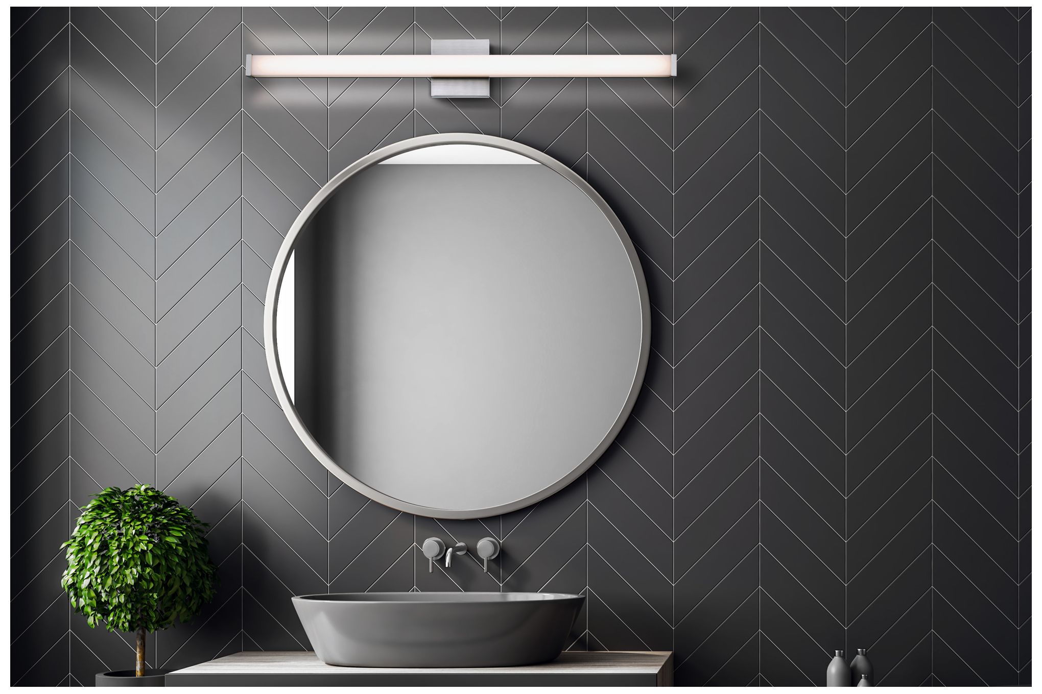 Image 5 Eurofase Ronning 36 inch Square Vanity Light in Brushed Nickel more views