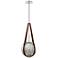 Eurofase Rosemount 12 1/4"W Smoke Ribbed Glass Pendant Light