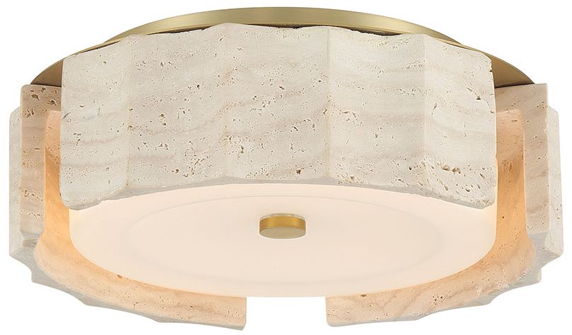 Image 3 Eurofase Roslington 12" Integrated LED Flush Mount in Gold more views
