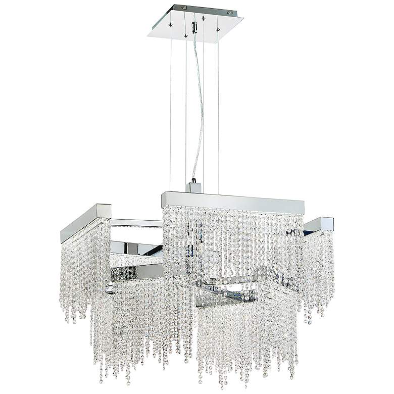 Image 1 Eurofase Rossi 28 1/2 inch Wide Chrome 8-LED Crystal Chandelier