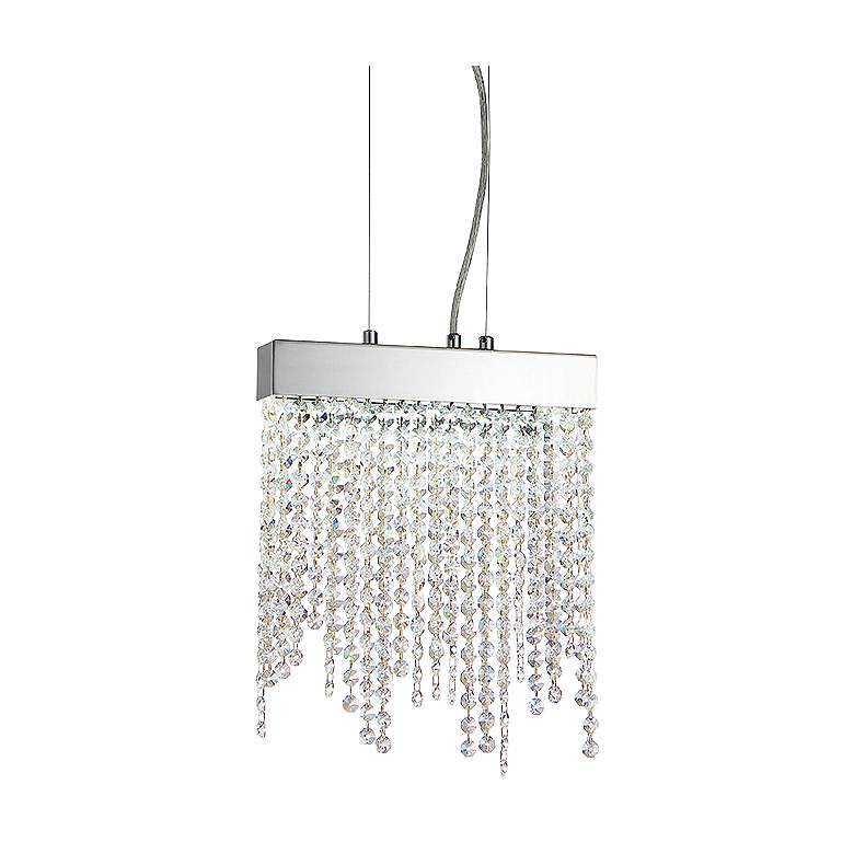 Image 2 Eurofase Rossi 9 3/4"W Chrome and Crystal LED Mini Pendant