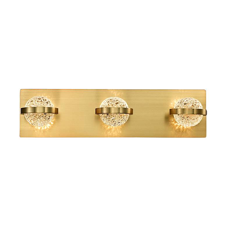 Image 1 Eurofase Ryder 19 3/4 inch Wide Gold 3-Light LED Bath Light