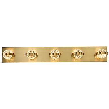Eurofase Ryder 32 3/4"W Gold 5-Light LED Vanity Bath Light