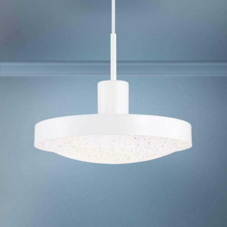 Image 1 Eurofase Sandstone 10 inch Wide White LED Mini Pendant Light