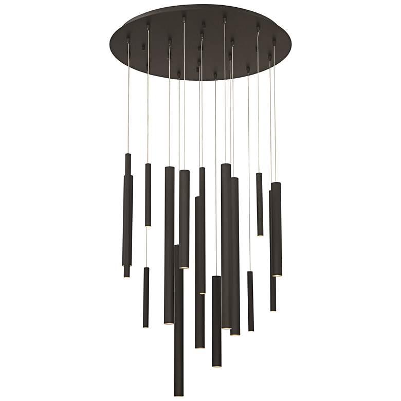 Image 2 Eurofase Santana 24 inch Wide Black LED Multi Light Pendant