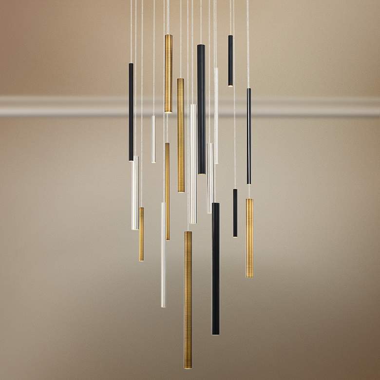 Image 1 Eurofase Santana 24" Wide Tri-Color LED Modern Multi Light Pendant