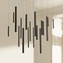 1_Eurofase Santana 42" Wide Black Finish Modern LED Multi Light Pendant