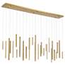 1_Eurofase Santana 72" Wide Brass 30-Light LED Linear Pendant