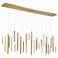 Eurofase Santana 72" Wide Brass 30-Light LED Linear Pendant