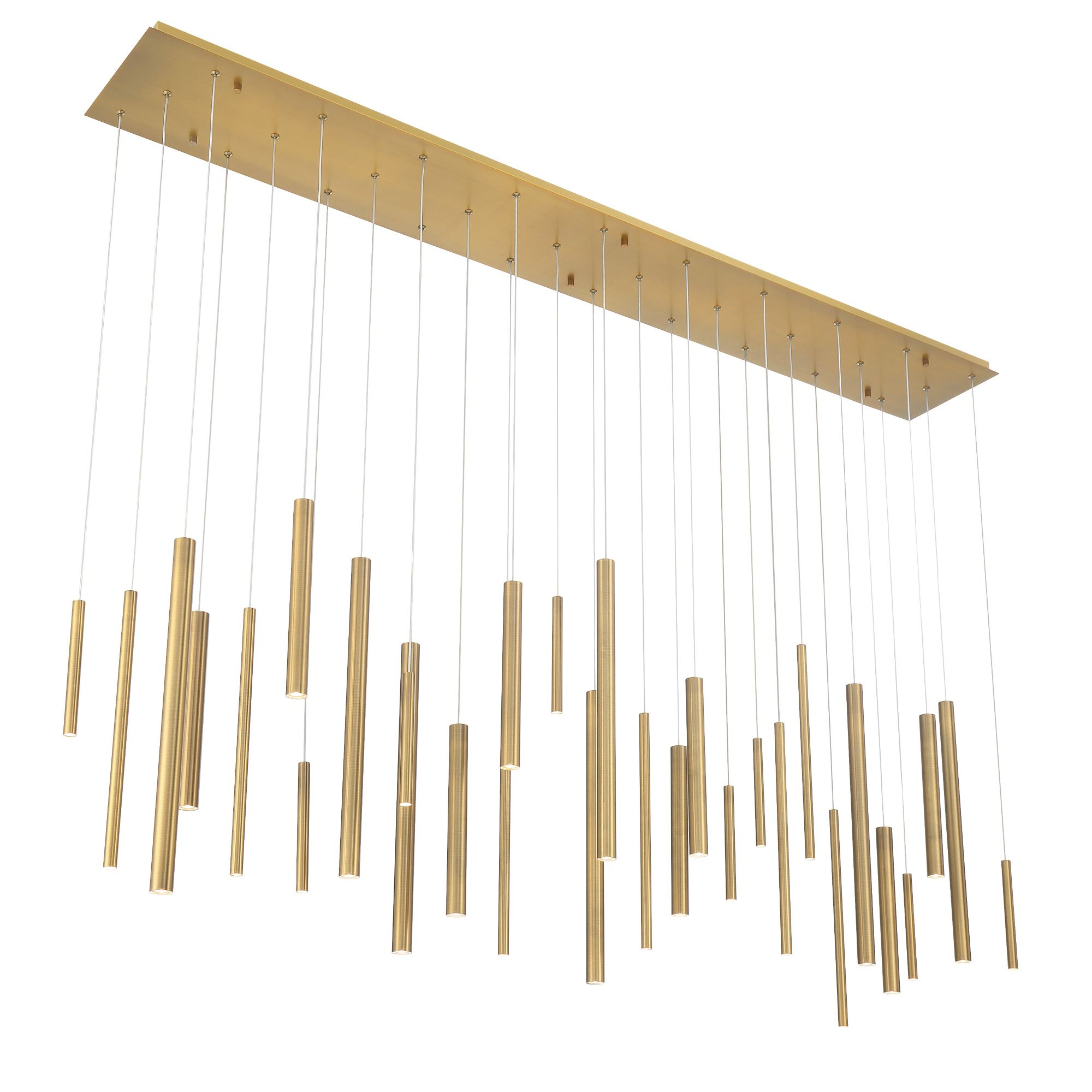 Image 2 Eurofase Santana 72" Wide Brass 30-Light LED Linear Pendant more views