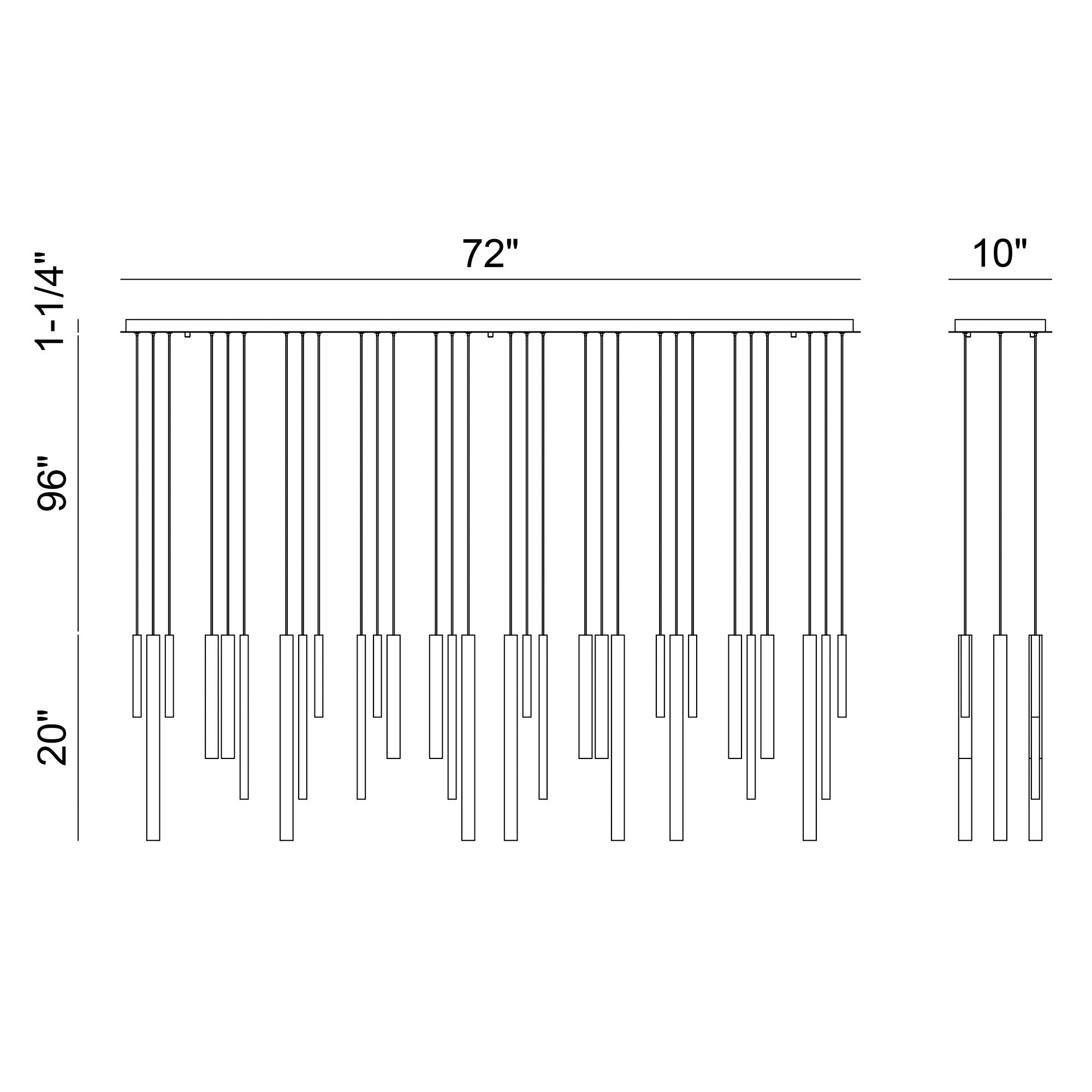 Image 4 Eurofase Santana 72" Wide Brass 30-Light LED Linear Pendant more views