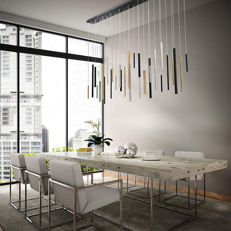 Image 5 Eurofase Santana 72" Wide Mixed 30-Light LED Chandelier more views