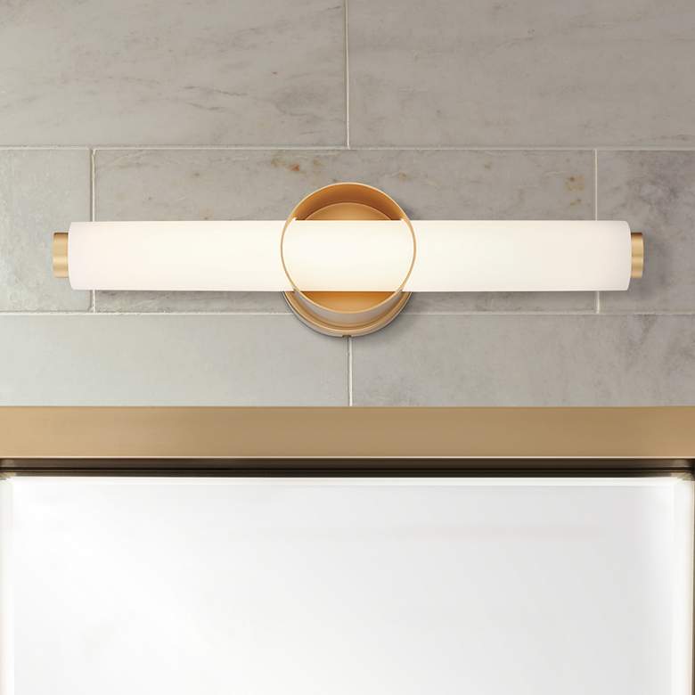 Image 1 Eurofase Santoro 14 inch Wide Gold LED Bath Bar
