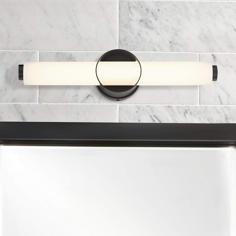 Image 1 Eurofase Santoro 19 1/2 inch Wide Black LED Bath Bar