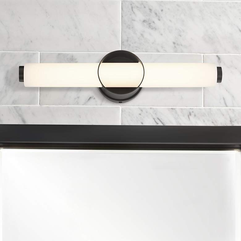 Image 1 Eurofase Santoro 19 1/2" Wide Black LED Bath Bar