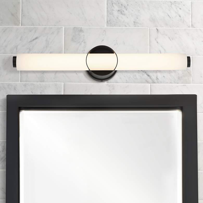 Image 1 Eurofase Santoro 24 1/2 inch Wide Black LED Bath Bar