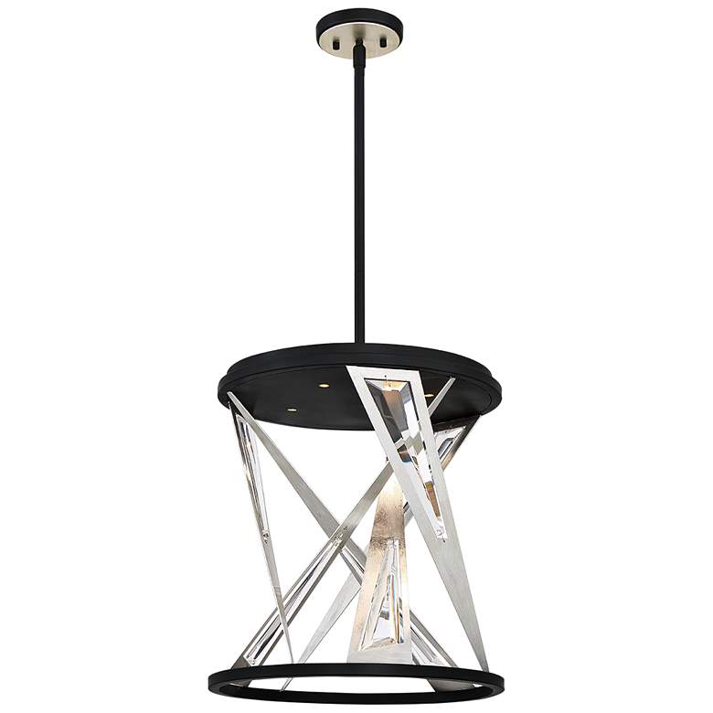 Image 2 Eurofase Sarise 16"W Black Crystal 4-Light LED Pendant Light