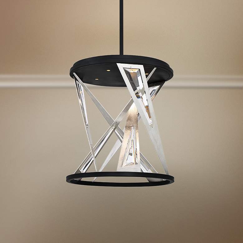 Image 1 Eurofase Sarise 16"W Black Crystal 4-Light LED Pendant Light