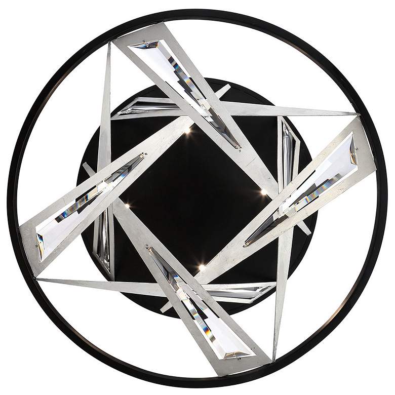 Image 3 Eurofase Sarise 16"W Black Crystal 4-Light LED Pendant Light more views