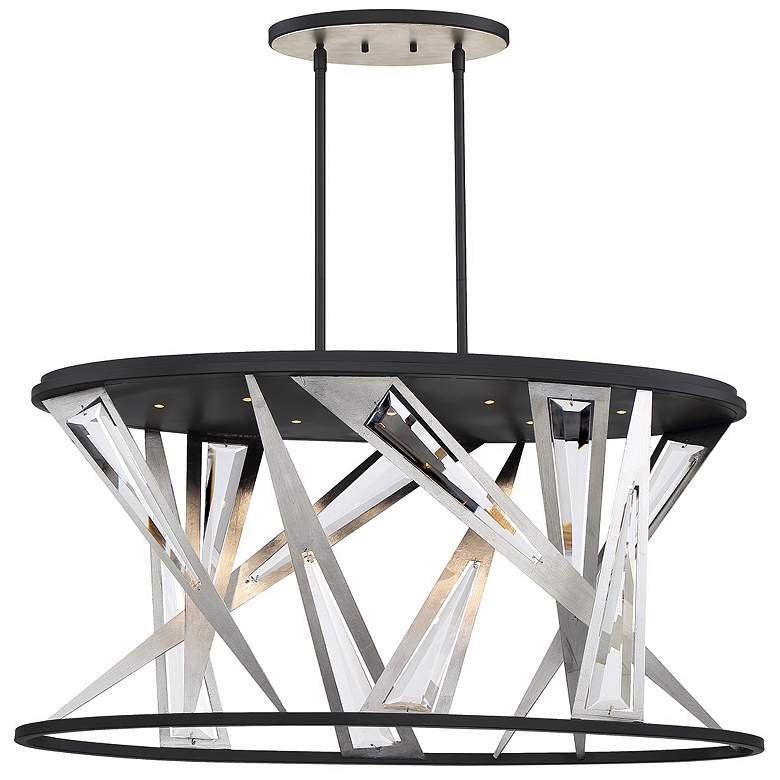 Image 1 Eurofase Sarise 19.75 In. x 39 In. Integrated LED Chandelier in Black