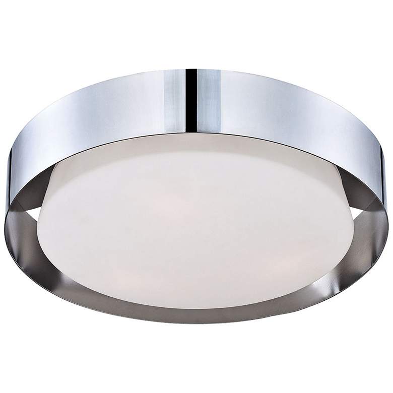 Image 1 Eurofase Saturn 15 1/2" Wide Chrome LED Ceiling Light