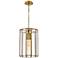 Eurofase Saville 7 3/4" Wide Brass Caged Mini Pendant Light