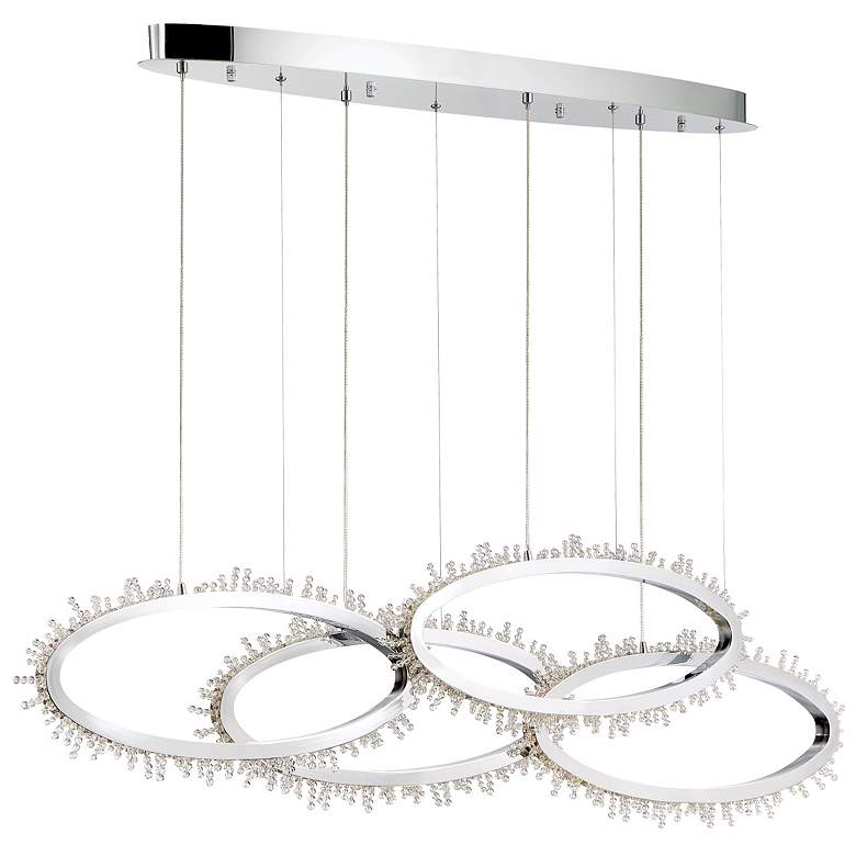 Image 1 Eurofase Scoppia 17.50 In. x 5.50 In. Integrated LED Chandelier in Chrome