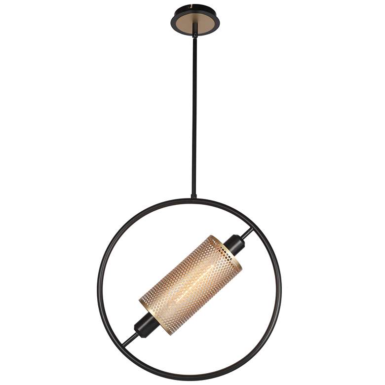Image 2 Eurofase Seamore 18 3/4" Wide Black and Gold Pendant Light